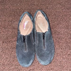 (NEW) casual zip suede shoe